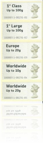 Strip of Six Post and Go Stamps from Farringdon Road Main Post Office