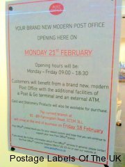 Opening Notice for new Farringdon Road branch EC1M