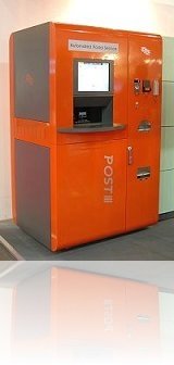 Samkyung Hitech Co., Ltd. PASS automated postal kiosk.