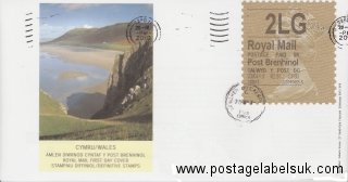 First Day Cover of Welsh Gold Machin Label