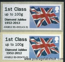Normal and Offset Diamond Jubilee Overprint