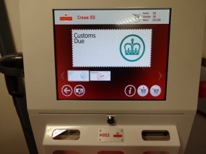 Kiosk M002 VAT and Duty Due Screen Crewe EO Post and Go
