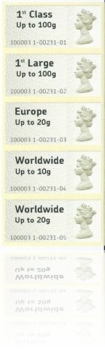 Strip of Six Post and Go Stamps from Farringdon Road Main Post Office