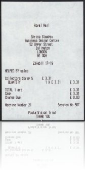 Hytech Postal vision Spring Stampex 2011 Receipt 21